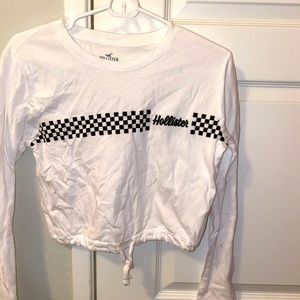 White long sleeve cinched tee - Hollister